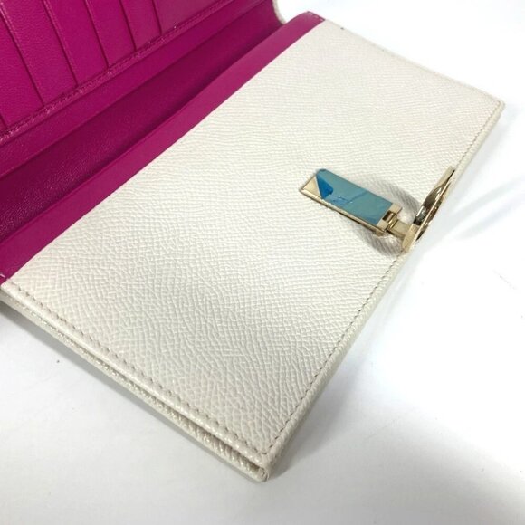 BVLGARI Bulgari Bulgari Logo Clip long wallet bifold Long Wallet Leather White - Picture 10 of 16